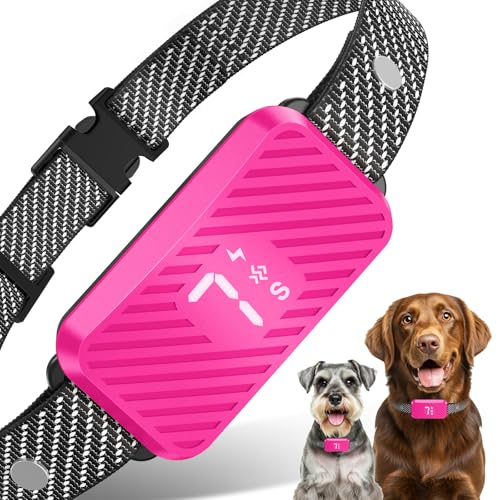 No-Bark Collar for Dogs, 7 Sensitivity Levels, 3 Modes, Raspberry Pink