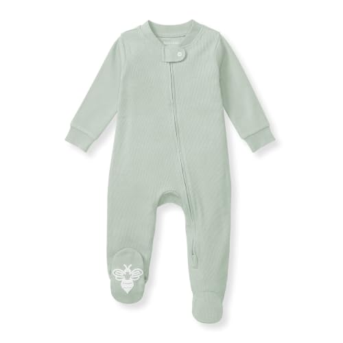 Burt's Bees Baby Boys' Organic Cotton Footed Pajamas with Zip Front