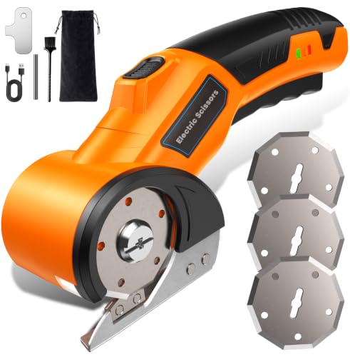 Cordless Electric Cardboard Cutter with Tungsten Steel Blades & LED