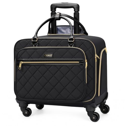 Rolling Laptop Bag with 4 Spinner Wheels, 15.6 In