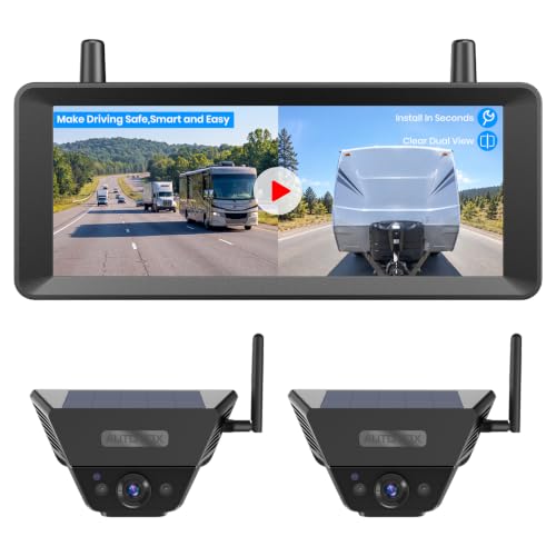 AUTO-VOX Dual Solar Wireless Backup Camera 7.2" DVR Monitor