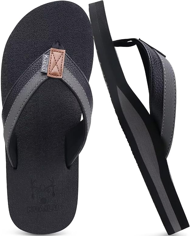 KuaiLu Flip Flops with Arch Support and Yoga Mat Base