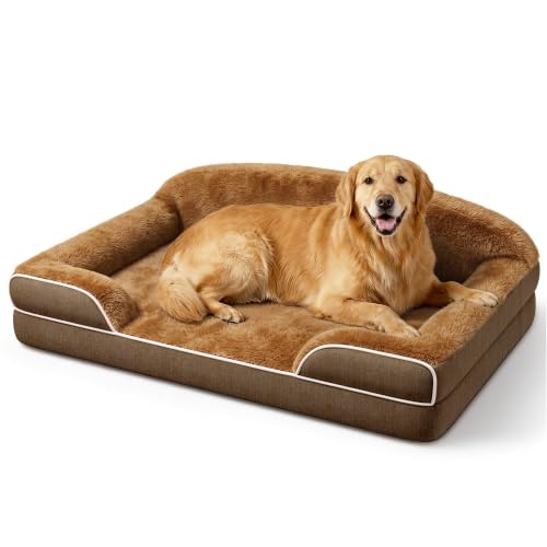 Orthopedic Dog Bed XL 45x30 Egg Crate Foam Brown