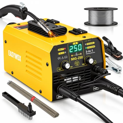 250A 3-in-1 MIG Welder 110V Flux Core Gasless with TIG/Stick