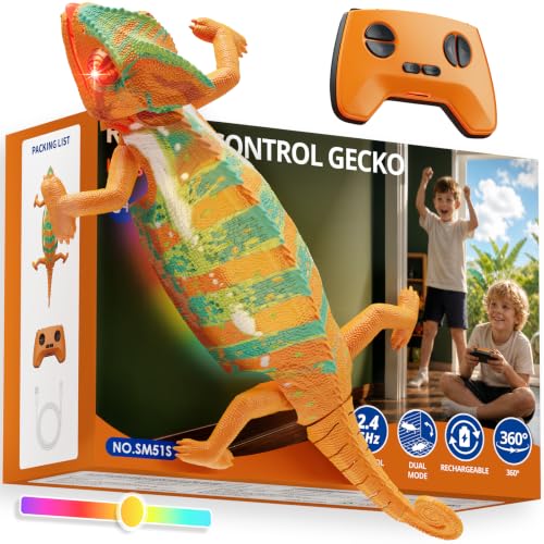HYES Wall Climbing Chameleon RC Lizard, Color-Changing Deal on DealUpdates