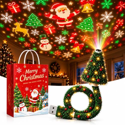 Christmas Projector Light - Plug and Play Night Light