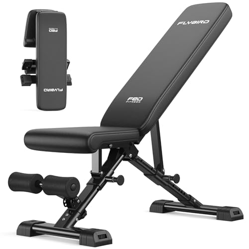 FLYBIRD WB5 Adjustable Weight Bench, 800LBS Capacity, Foldable