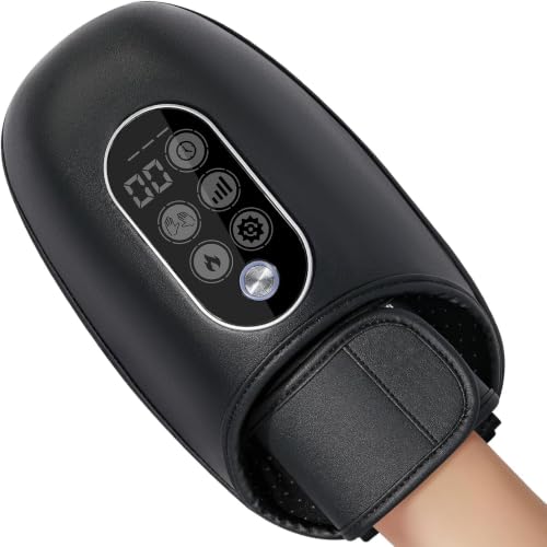 Hand Massager with Heat, Compression & 4D Kneading, 6 Modes