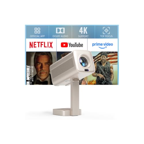 Smart Mini Projector 4K - 3000 ANSI Auto Focus WiFi6