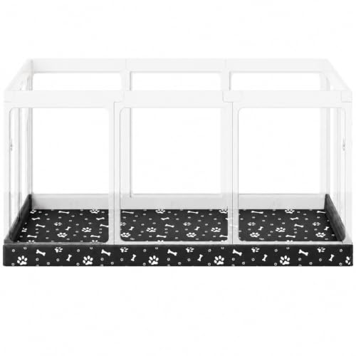 Dog Playpen Bottom Pad 60" x 40" 10 Panel, Black
