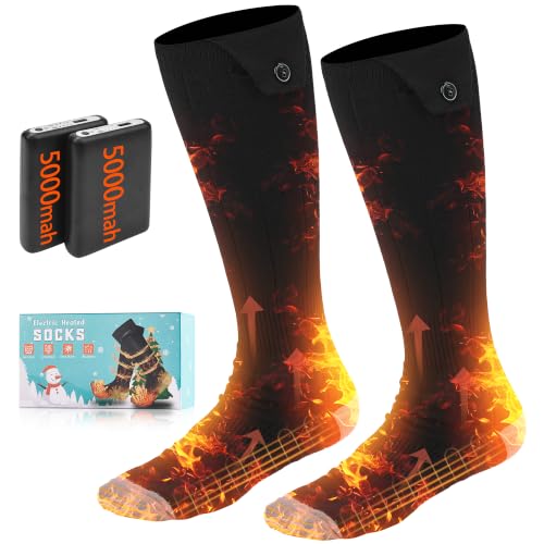 Heated Socks with 5V Rechargeable Battery, 8Hr Runtime