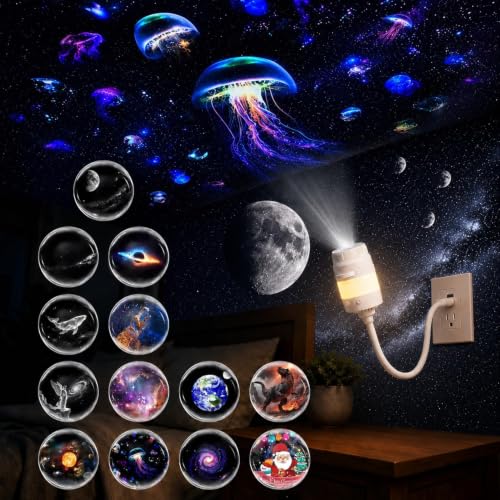 2-in-1 Galaxy Projector Night Light with 13 Films