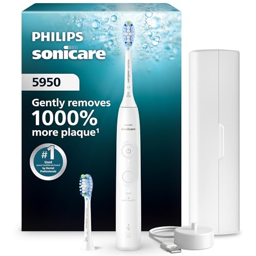 Philips Sonicare 5950 Electric Toothbrush with Pressure Sensor, White