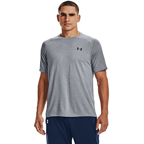 Under Armour Men's Tech 2.0 Short-Sleeve T-Shirt, Steel/Black, Large