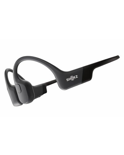 SHOKZ OpenRun Bone Conduction Bluetooth Sport Headphones, Black