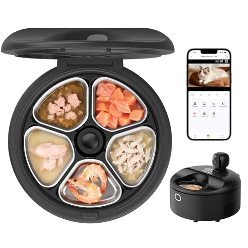 Automatic Wet Food Cat Feeder with Cooling, Camera & App