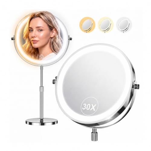 1X/30X Double-Sided Magnifying Vanity Mirror with Lights