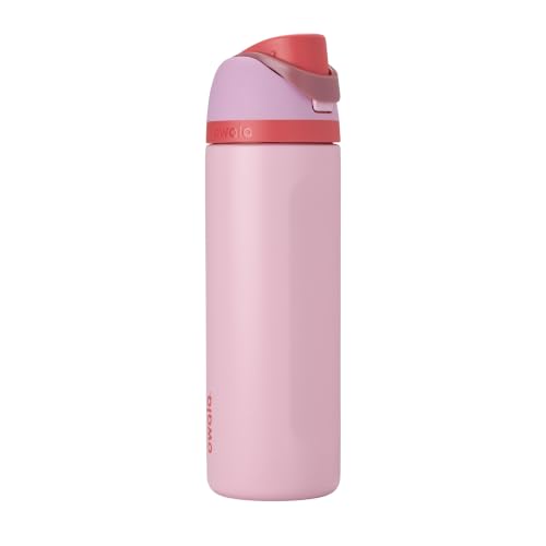 Owala FreeSip 24 oz Insulated Water Bottle with Straw, Angel Food Cake