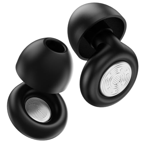 Reusable Silicone Earplugs with 4 Sizes & Case, 46dB Noise Reduction