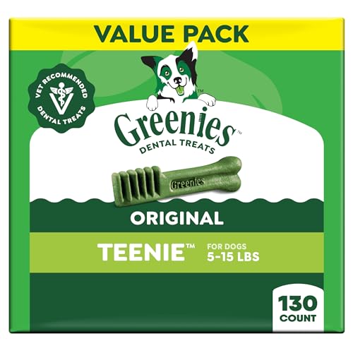 Greenies Veterinarian-Recommended Adult Dental Dog Treats Teenie, 130 Count