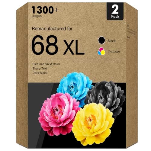 HP 68/68XL Ink Cartridges Black & Color Combo