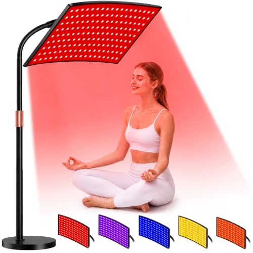 Puroth 5 Color Red Light Therapy Panel - 180 LED with Stand