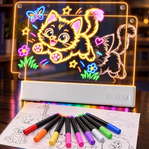 2 Pack 16" Rechargeable LED Drawing Board with 9 Effects