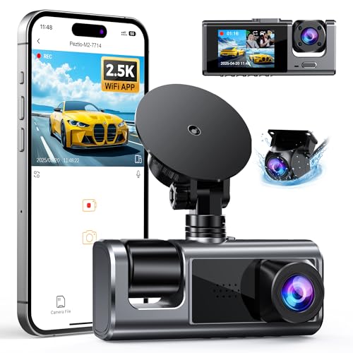 2.5K 3 Channel Dash Cam with WiFi and 2' IPS Screen