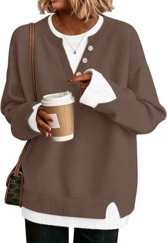 Women's Henley Pullover Sweater