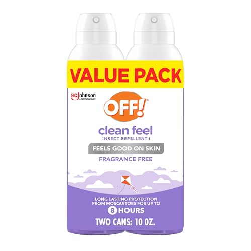 OFF! Clean Feel Insect Repellent Aerosol 20% Picaridin - 5oz (2-Pack)