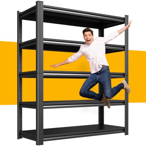 5-Tier Metal Storage Shelves 35.4W x 71.2H Adjustable