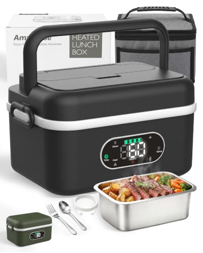 Amzsense Heated Lunch Box, Cordless Portable Food Warmer