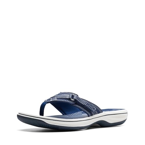 Clarks Women's Breeze Sea Flip-Flop, Navy, Size 8