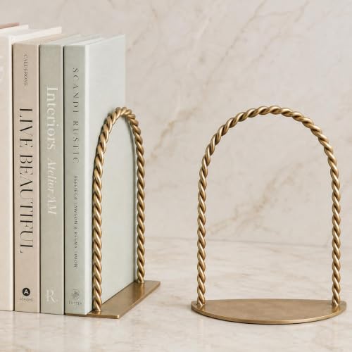 Decorative Bookends for Shelves - Set of 2
