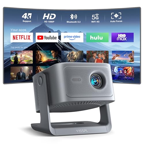 VISSPL 3500ANSI 4K Outdoor Projector with WiFi & Auto Focus