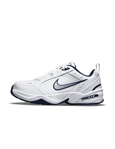 Nike Air Monarch IV 4E Running Shoes - White/Navy