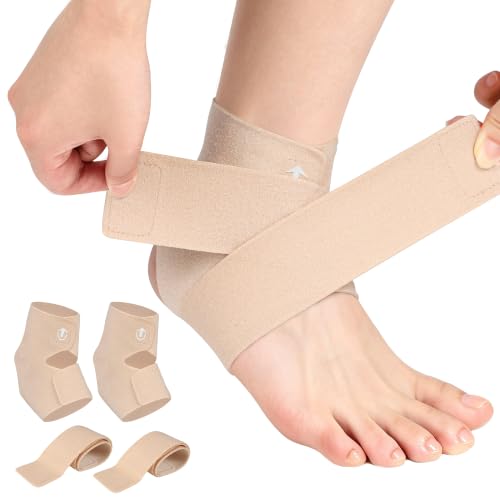 Ankle Brace Compression Sleeve 2-Pack, Open-Heel Design Medium
