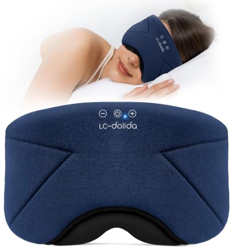 LC-dolida Sleep Mask with Bluetooth 5.4 Headphones, Blue
