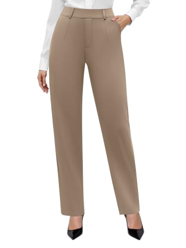DLOODA Stretchy High Waisted Pull On Work Pants