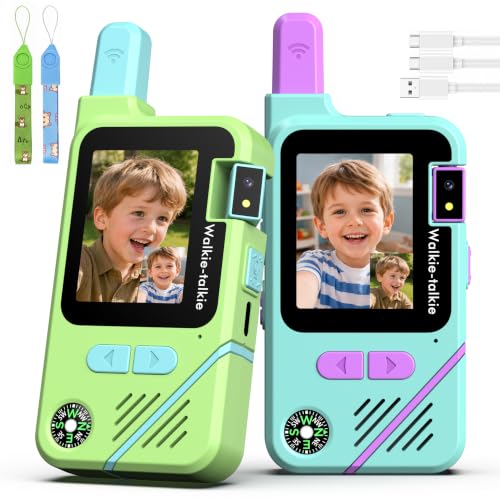 Video Walkie Talkies for Kids 2-Pack with Rotating Camera