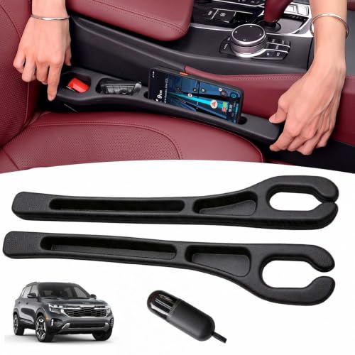 Car Seat Gap Filler Organizer 2-Pack with Storage
