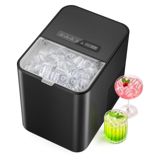 Simzlife Countertop Ice Maker, 26.5 lbs/Day, Quiet & Self-Cleaning
