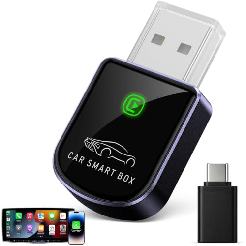 Luckyish Wireless CarPlay Adapter for iPhone, Onyx Black