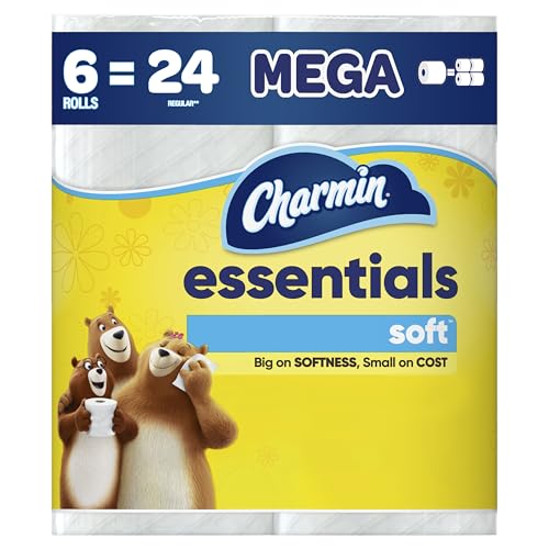 Charmin Essentials Soft Toilet Paper 6 Mega Rolls Deal on DealUpdates