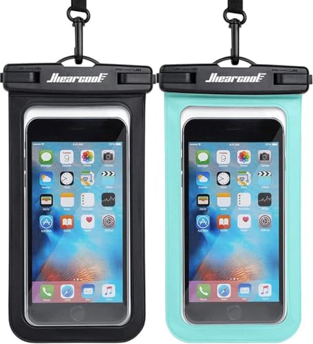 Waterproof Phone Pouch 2-Pack, Black & Green