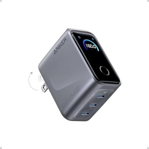 Anker Prime 160W 3-Port GaN USB-C Charger with Display