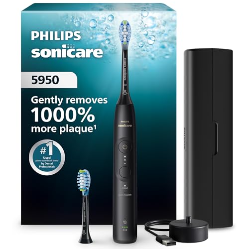 Philips Sonicare 5950 Electric Toothbrush with Pressure Sensor, Black