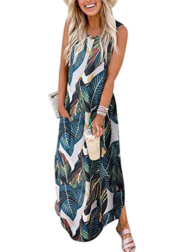 ANRABESS Women's Summer Maxi Dress Floral Print Small