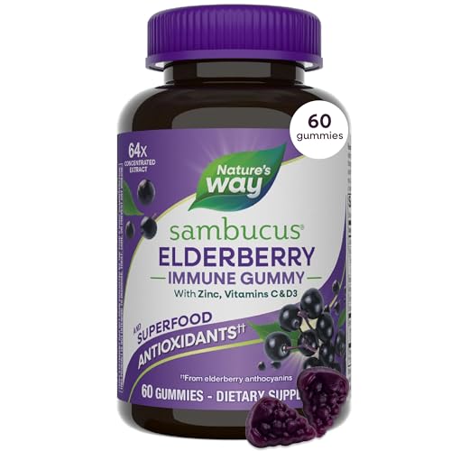 Nature's Way Sambucus Elderberry Gummies, Ages 4+, 60 ct