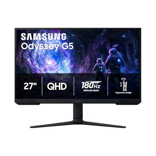 Samsung 27" Odyssey G5 Gaming Monitor - QHD 180Hz 1ms